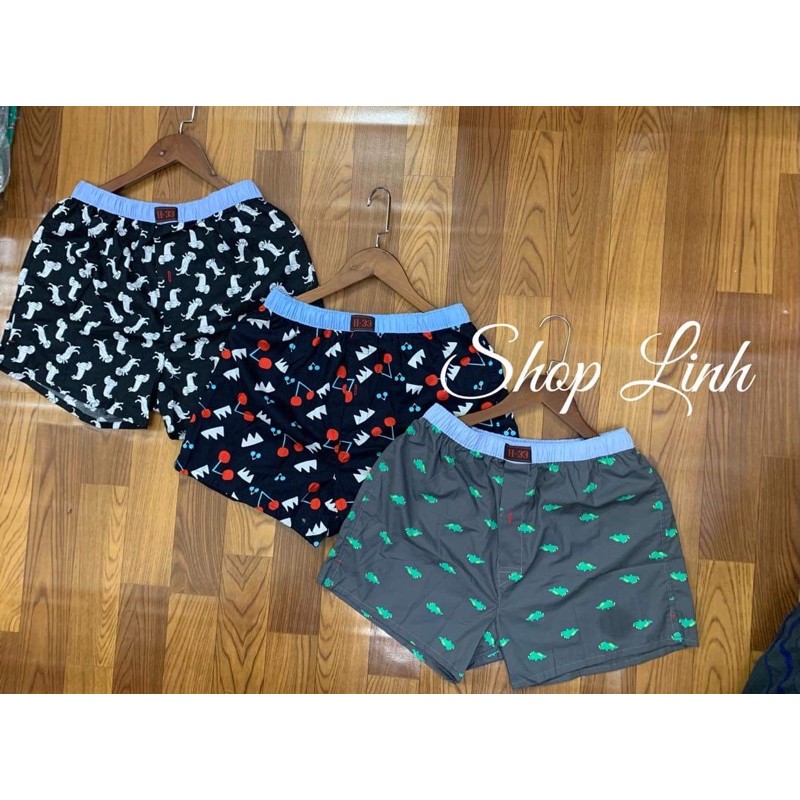 Combo 3 Quần đùi ngủ nam H33.Chất liệu vải mịn đẹp , thoáng mát .