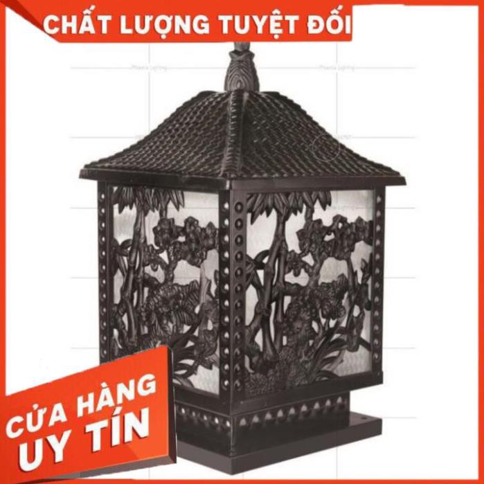 [Giá Rẻ - Uy Tín]  Đèn trụ cổng: Đèn ngoài trời mái nhôm đúc D300 PH6110