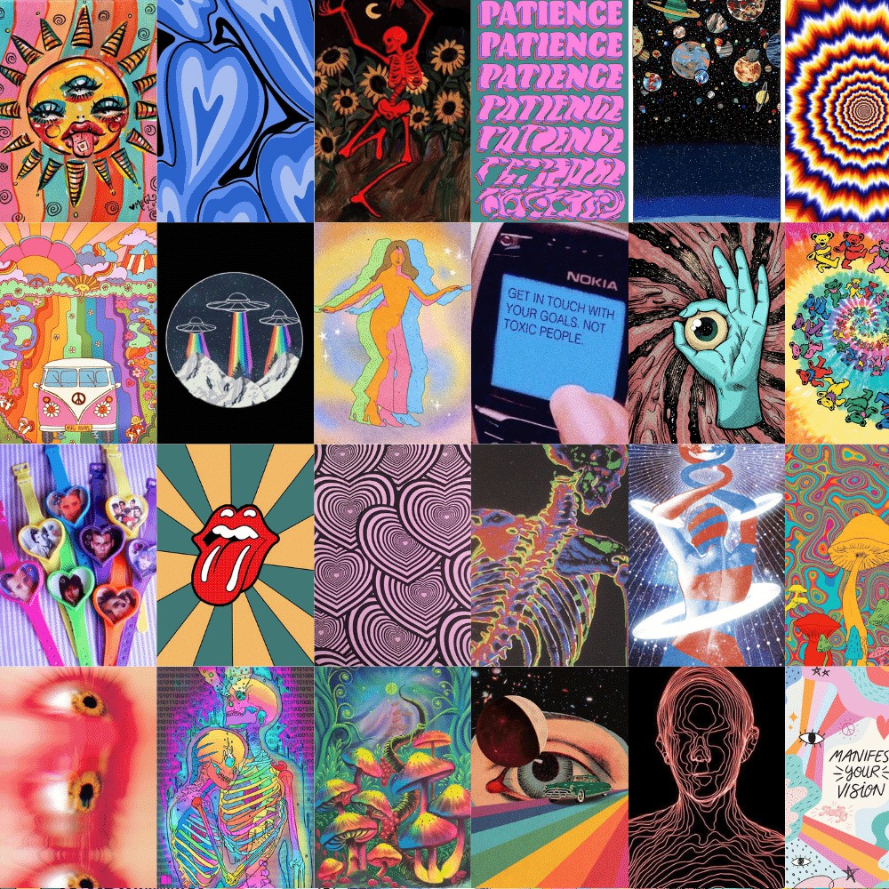 Wall Collage  keo sẵng lột dán tường trang trí decor phòng ngủ - theme Psyche