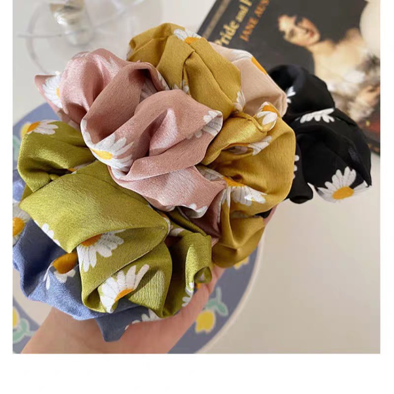 PVN15874 Dây buộc Tóc Vải Satin Hình Hoa Cúc T8