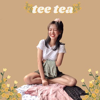 Áo thun cotton hoa nhí
