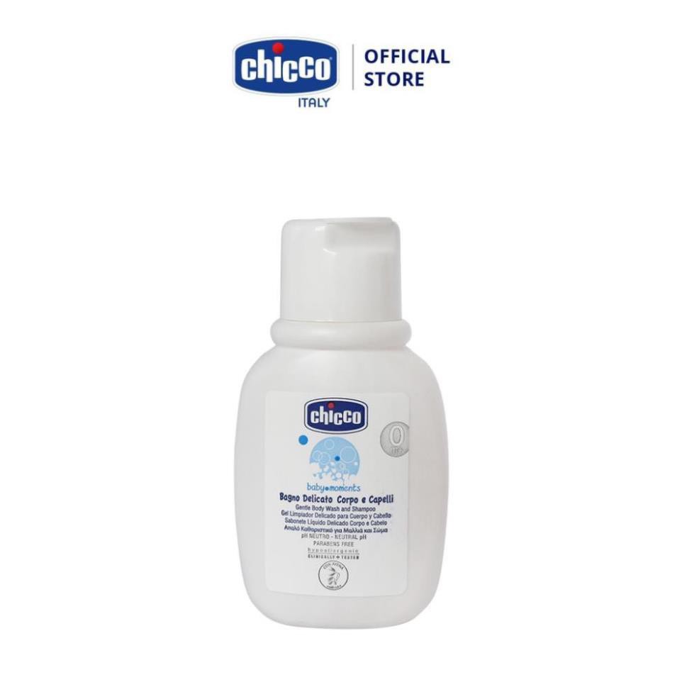 Sữa tắm gội chiết xuất Yến mạch Chicco 0m+ CHAI du lịch 50ml -7ml gói du lịch