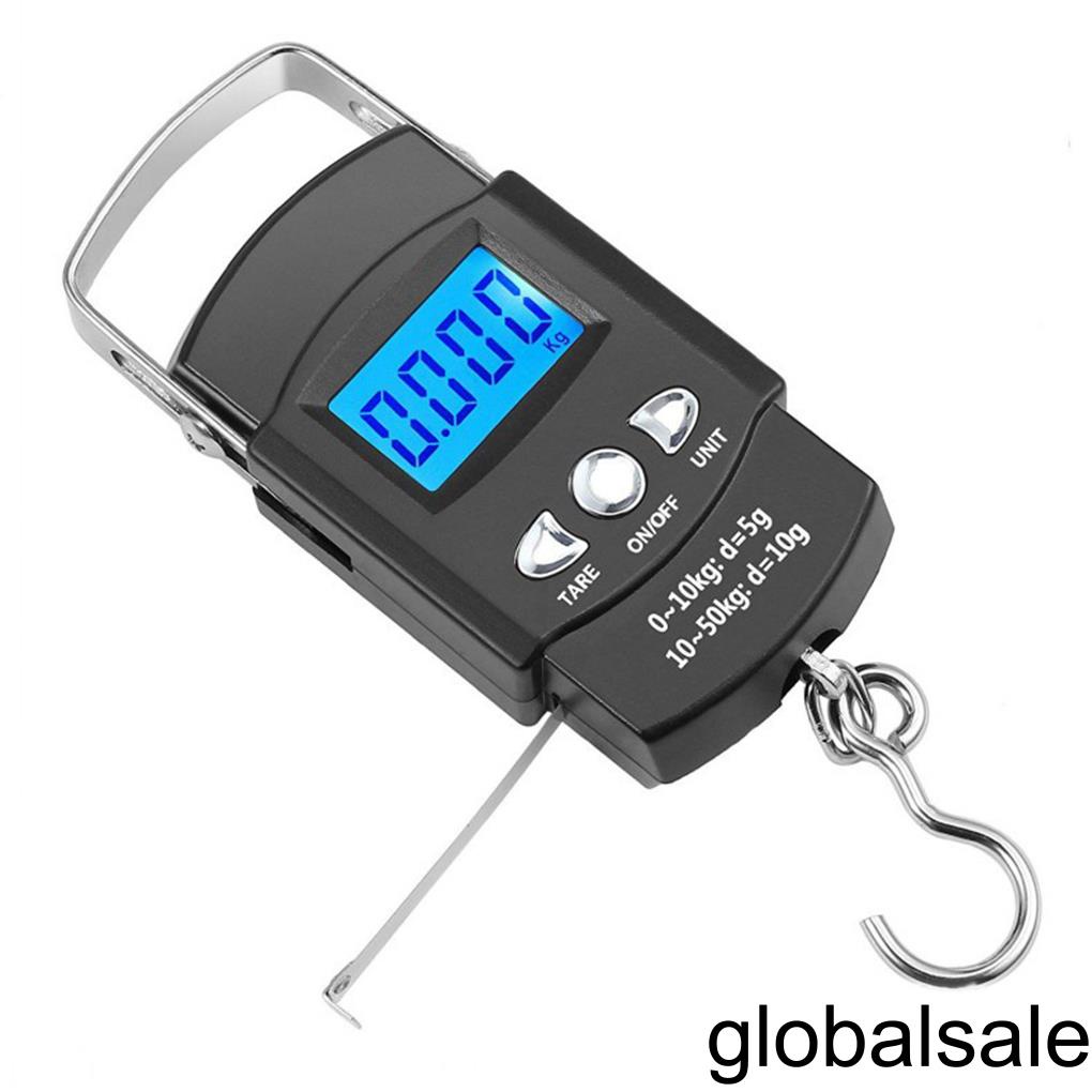 [Global] 50kg/10g Digital Scale Travel Fishing Luggage Postal Hanging Hook Electronic Weighing Machine