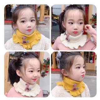 Khăn Len Quàng Cổ Kiểu Dáng Tiểu Thư Siêu Cute Cho Bé Gái, Khăn Len Ống Mẫu Mới Cho Bé Gái