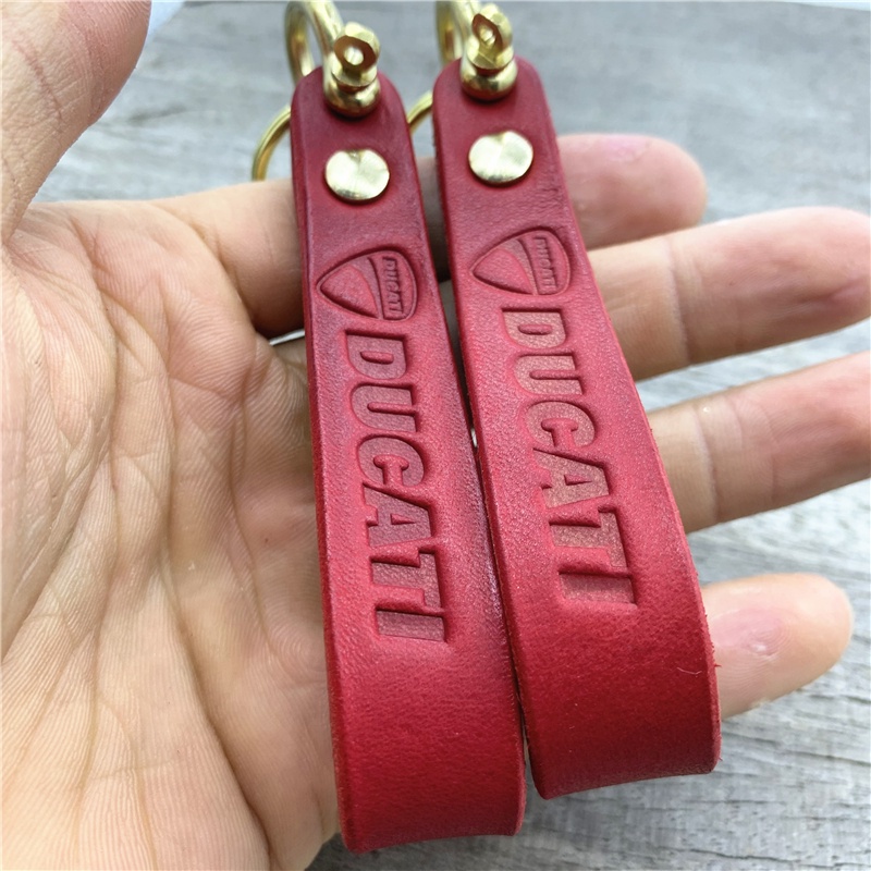 Móc chìa khóa da thật Ducati móc chìa khóa Devil móc chìa khóa scrambler hacker monster