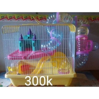 Lồng hamter lâu đài có ống nối lớn