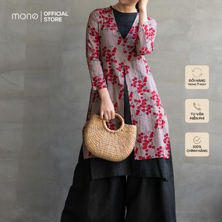 Áo dài cổ V layer MONO