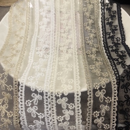 Ruy băng ren thêu hoa nhiều mẫu nhiều kích thước