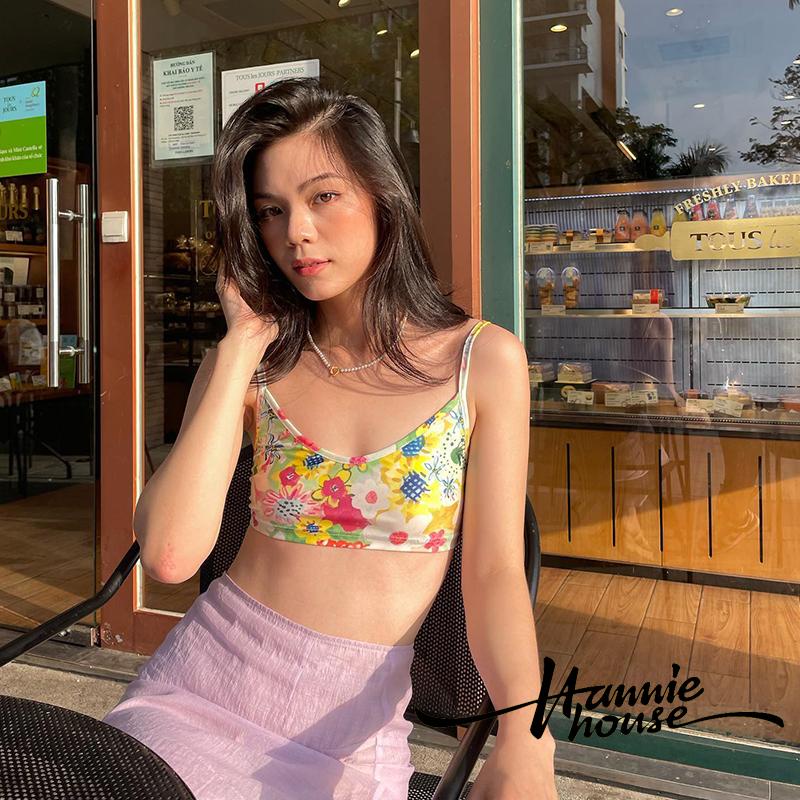 Áo Dây Hoạ Tiết Hoa Cho Nữ