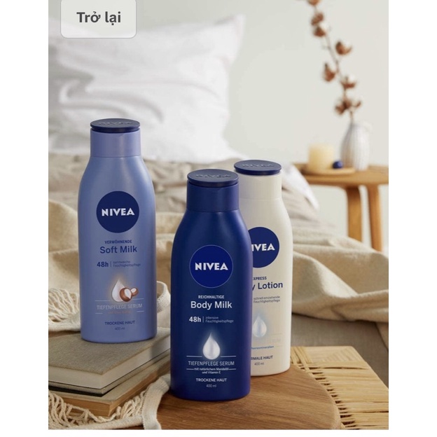 [Nivea Đức] Sữa dưỡng Nivea Body Milk 48h 400ml