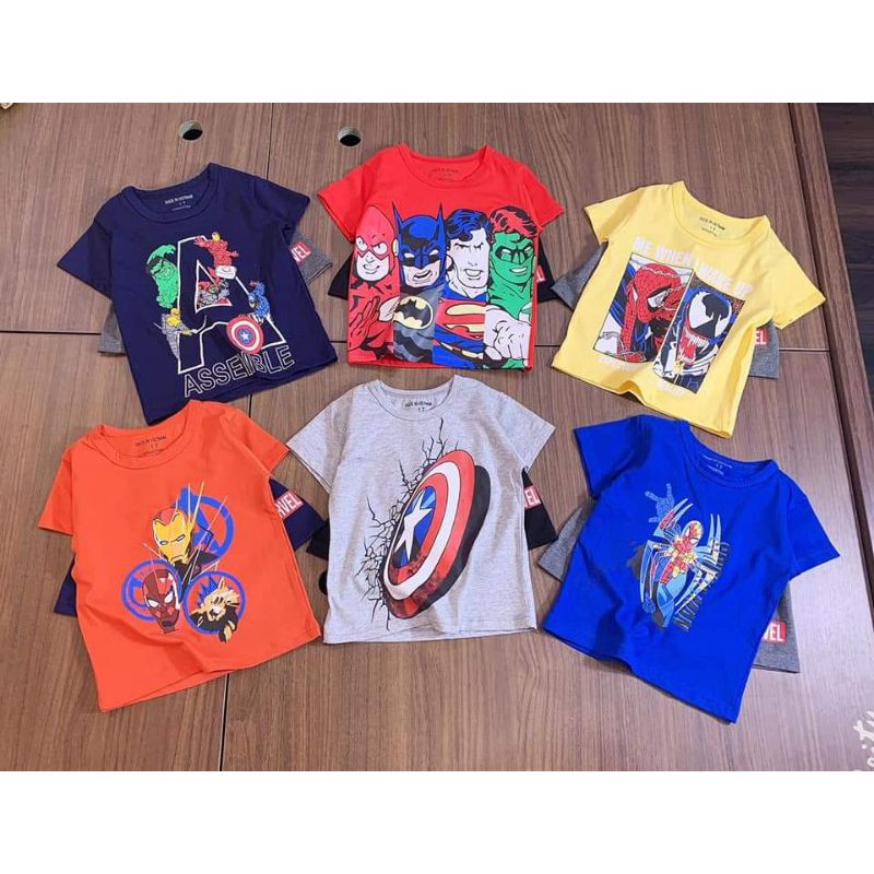 {18-35kg} Bộ hè cộc tay bé trai size đại chất cotton chính phẩm đẹp