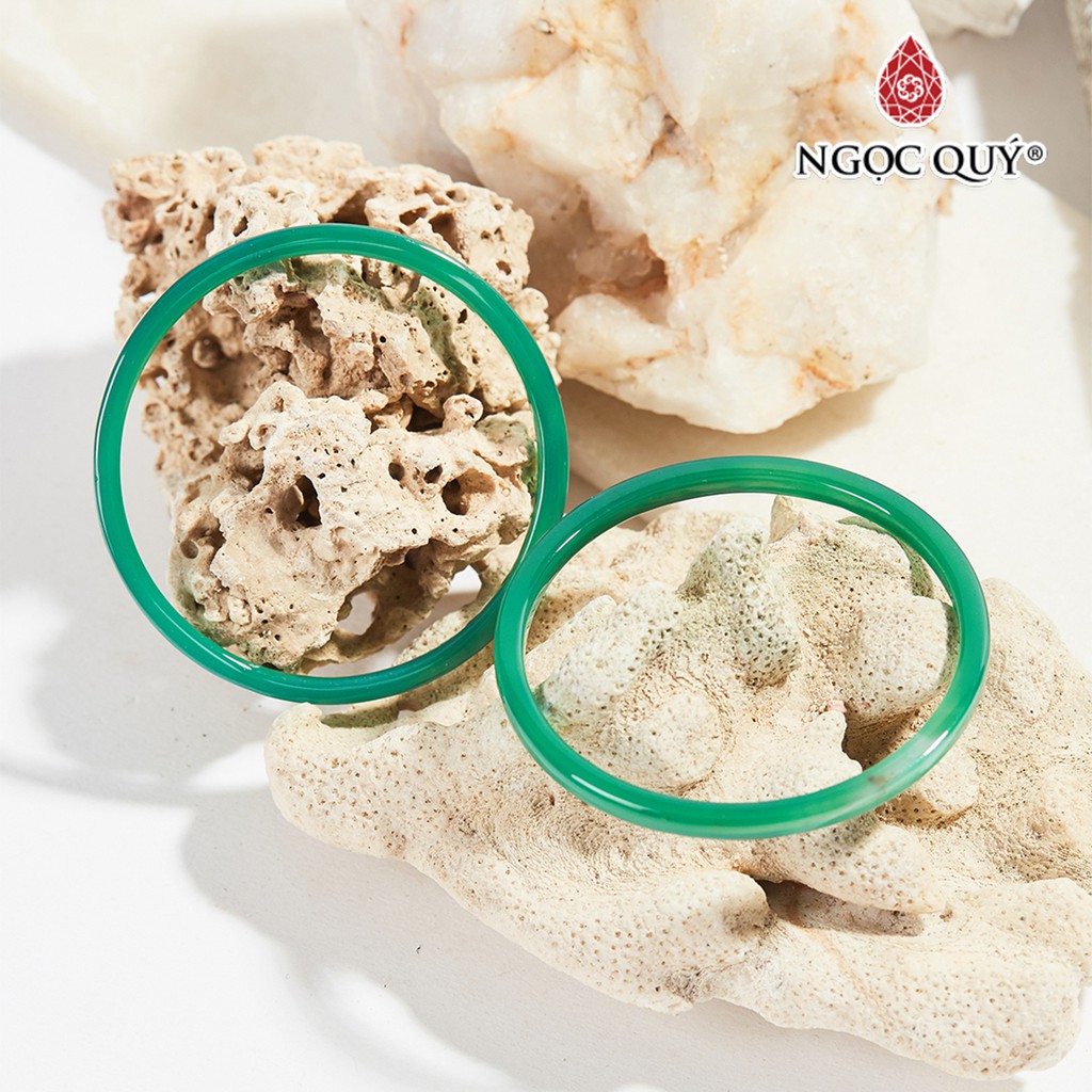 Combo 2 vòng tay mã não xanh mảnh - Ngọc Quý