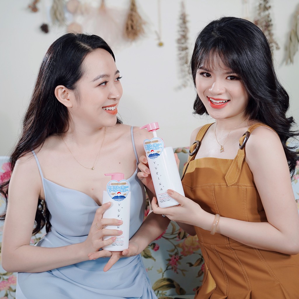 Sữa tắm trắng da YUKINA Nhật Bản thiên nhiên dưỡng ẩm  phục hồi thơm toàn thân body wash 500ml