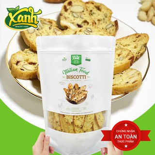 Bánh Biscotti Nguyên Cám Xanh Healthy, bánh ăn kiêng, giảm cân Không Đường - 500 Gr
