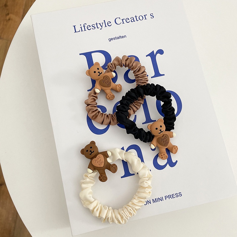 Dây buộc tóc SEAGLOCA họa tiết chú gấu dễ thương cho nữ