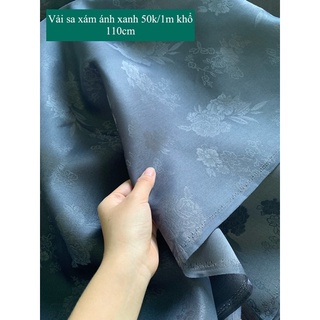 Vải sa hàn xám ánh xanh 50k/1m khổ 1m1