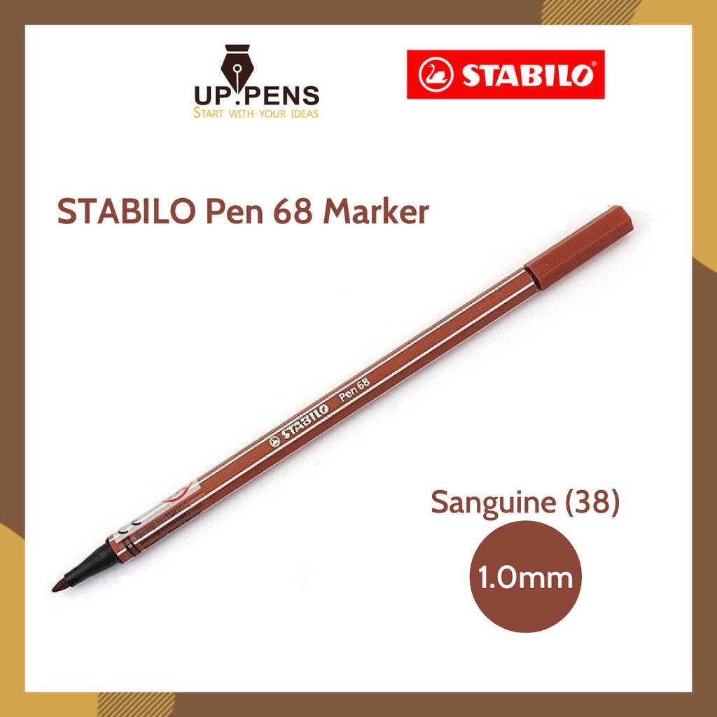 Bút lông màu Stabilo Pen 68 Marker - 1.0mm - Màu nâu sáng (Sanguine - 38)