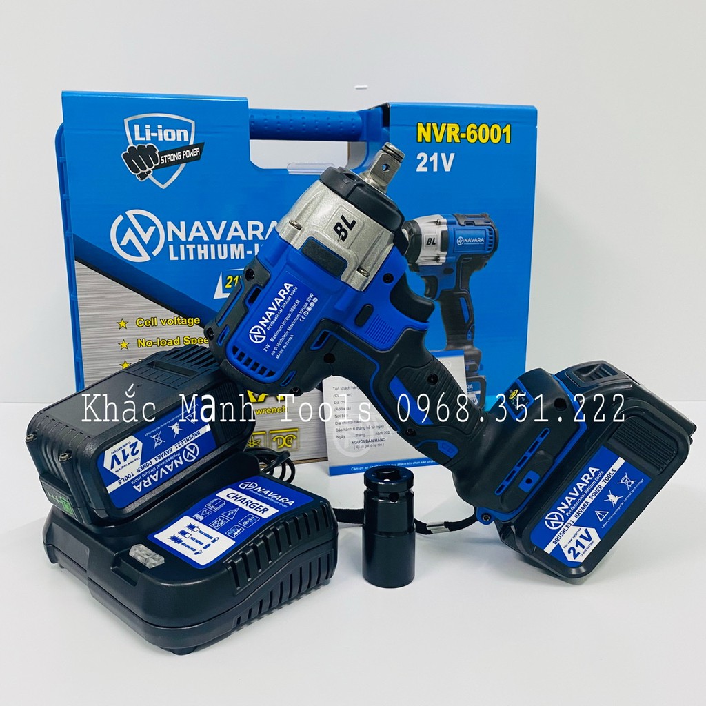 Máy Siết Bulong NAVARA NVR-6001 Tặng Bộ Phụ Kiện, Bảo Hành Chính Hãng 12 Tháng