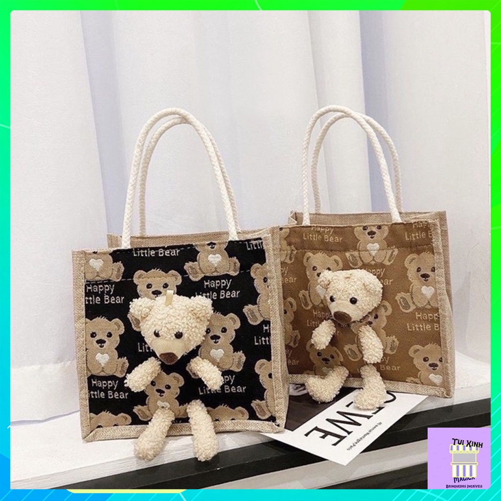 Túi Cói Hình Gấu Bông Siêu Tiện Dụng TÚI XINH TBB20