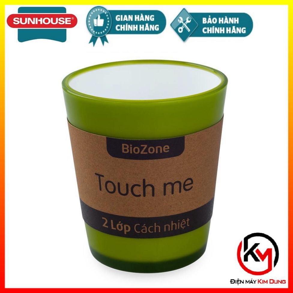 Cốc cách nhiệt 2 lớp BioZone Sunhouse 310ml KB-CU310PGT màu xanh trà