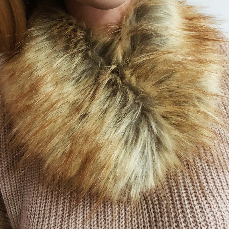 Khăn Choàng Cổ Bằng Lông Giả Giữ Ấm Thời Trang Mùa Đông Cho Nữ