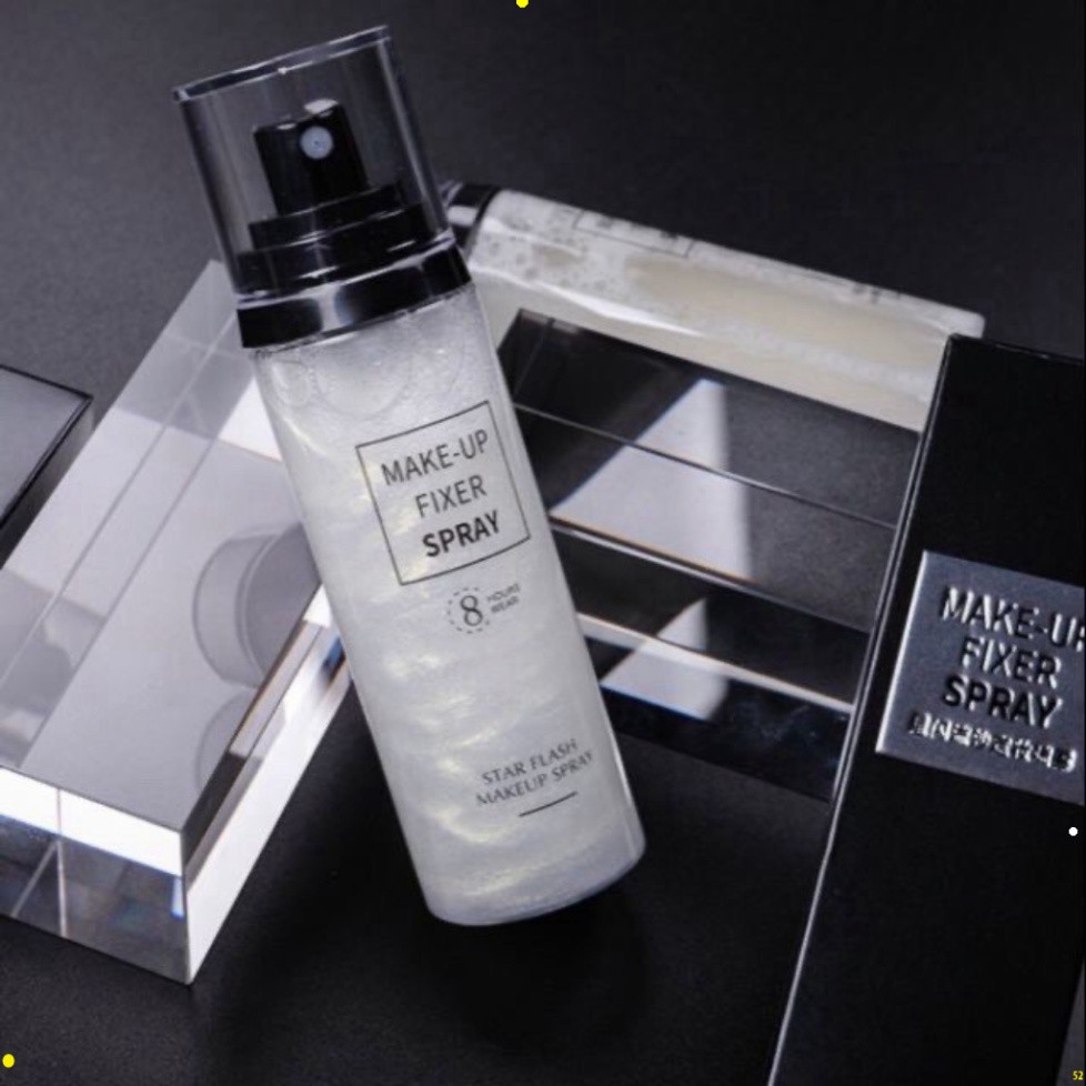 Xịt khoáng khóa nền makeup lớp trang điểm màu nhũ 100ml, chai xịt khoáng dưỡng ẩm, cấp ẩm cho da xvc