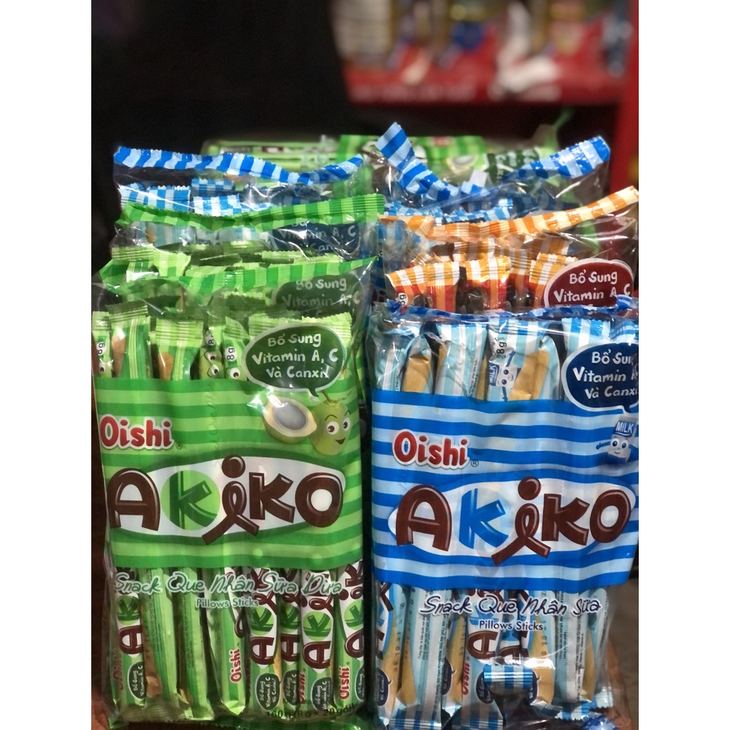 Bánh snack que Akiko Oishio các vị (Gói 20 que)