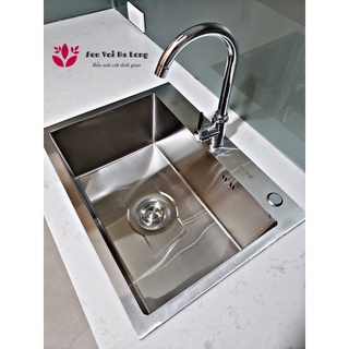 [Rẻ nhất Shopee] Combo chậu rửa bát 1 hố INOX304 và Vòi nóng lạnh