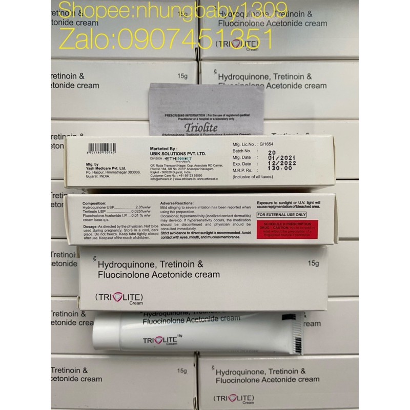 Kem Triolite hydroquin 2% + tretinoin 0.025% loại bỏ nám sáng da | BigBuy360 - bigbuy360.vn