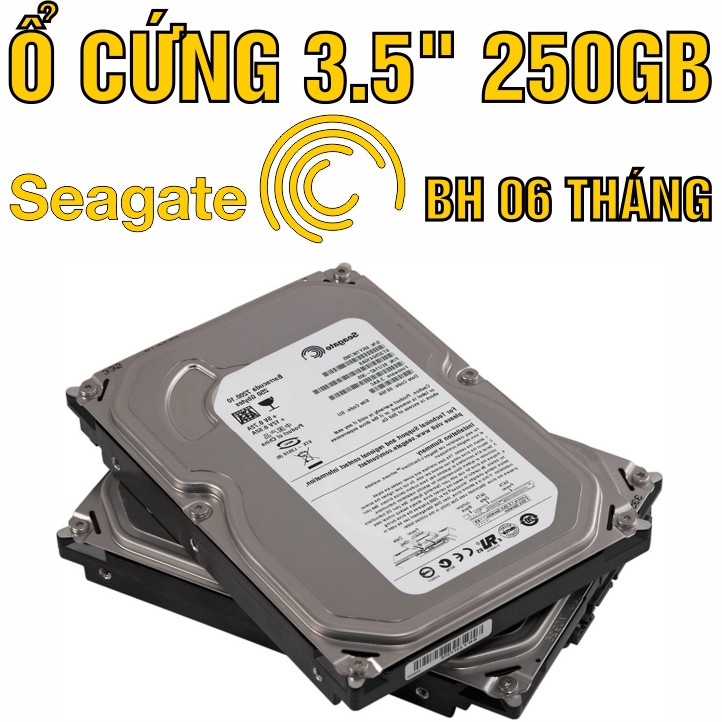 HDD 3.5” Seagate 250GB – Ổ cứng PC chính hãng – Mới 99% – Bảo hành 6 tháng – Tháo từ máy đồng bộ nhập khẩu