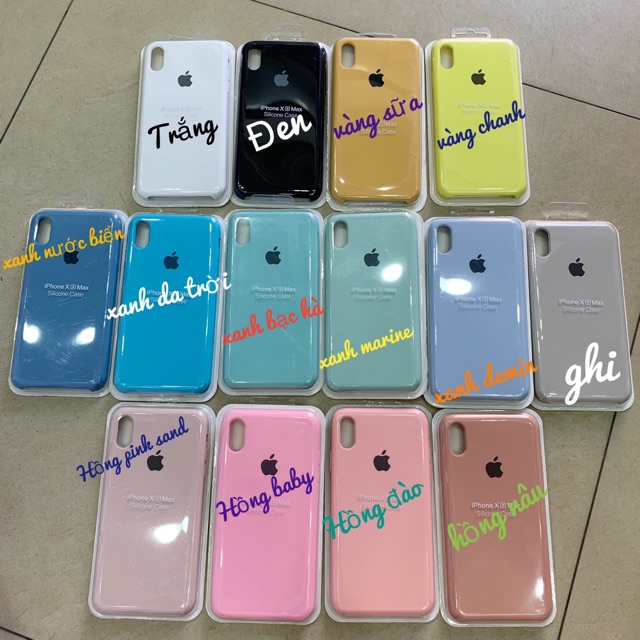 ✨Iphone 6 đến xs max ✨#Sỉ 25k- Ốp chống bẩn dễ lau chùi logo quả táo lót nỉ chống sốc silicon