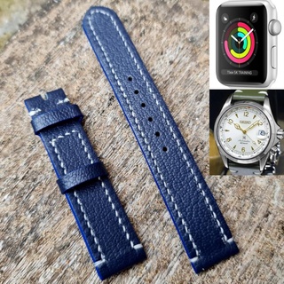 Dây đeo đồng hồ da bò 2 lớp khâu tay thủ công cho đồng hồ đeo tay và apple watch seri 2,3,4,5,6