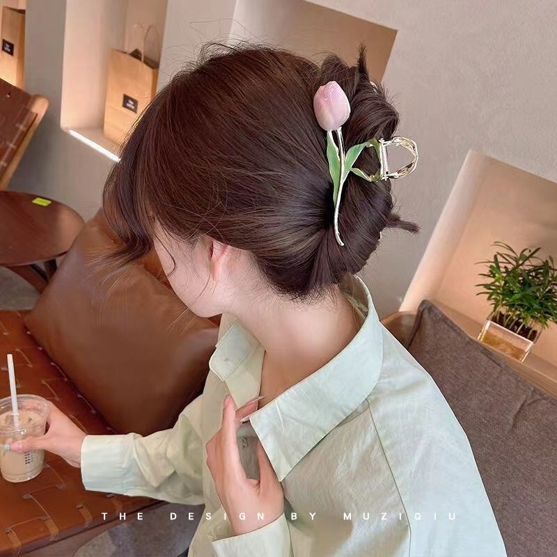 Kẹp Tóc Cỡ Lớn Kiểu Dáng Cá Mập Phong Cách Hàn Quốc Thời Trang Mùa Hè Chất Lượng Cao