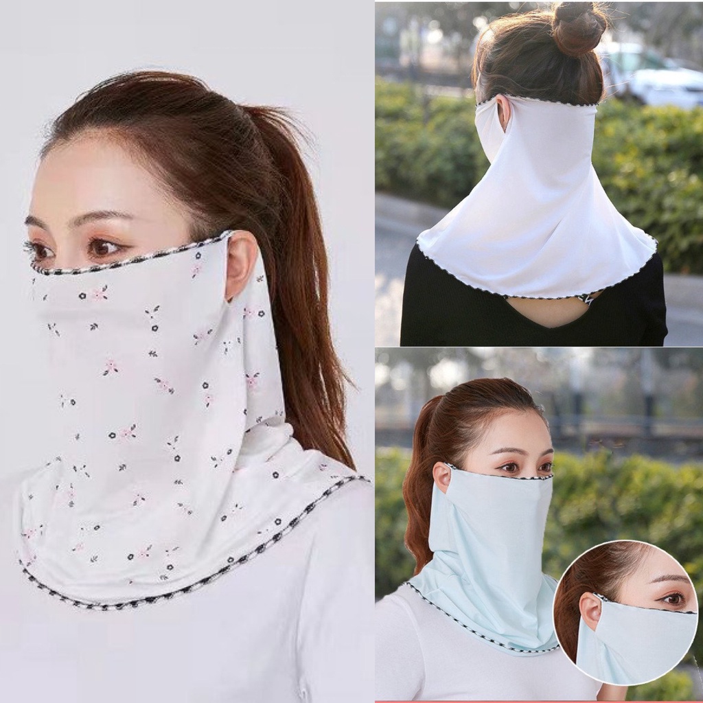 Khẩu trang chống nắng bịt mặt che kín cổ cho cả nam và nữ chất cotton co giãn thoáng mát