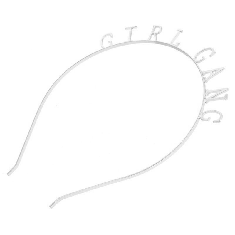 Băng Đô Cài Tóc Hình Vương Miện Bằng Hợp Kim In Chữ Vui Nhộn Cho Nữ