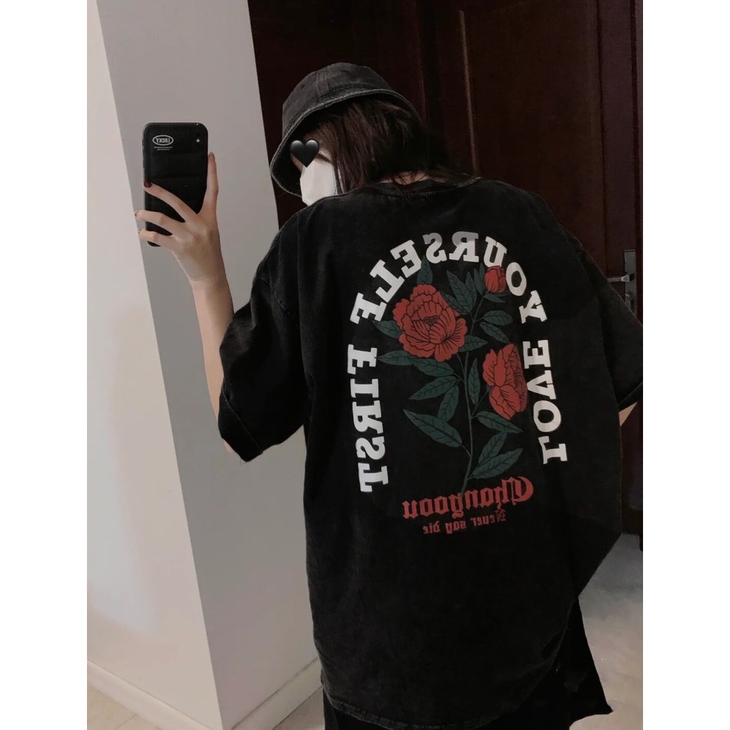 Áo thun ngắn tay cổ tròn thiết kế hợp thời trang retro