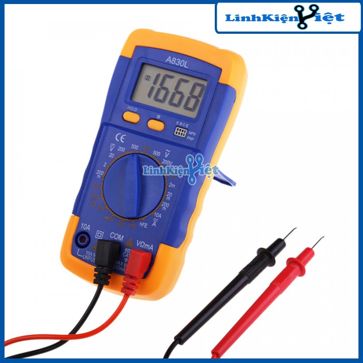Đồng hồ vạn năng Digital Multimeter A830L, VC830L, VC830, 830L tặng kèm pin 9V