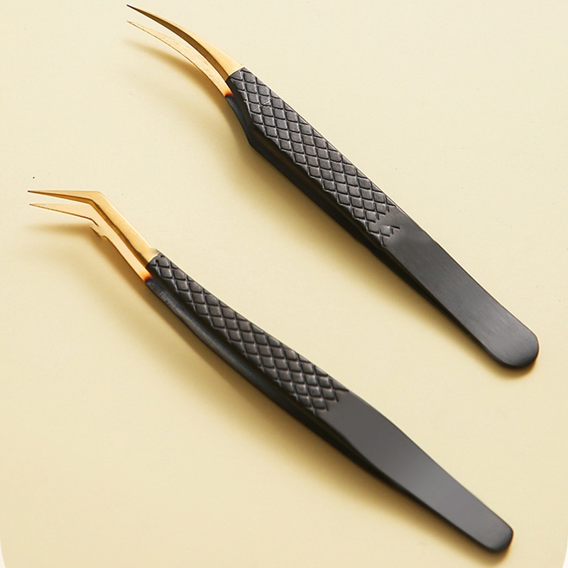 Nhíp Gắp Lông Mi 7 Đầu Đại Bàng Màu Vàng Đen Chính Xác Cao JP5