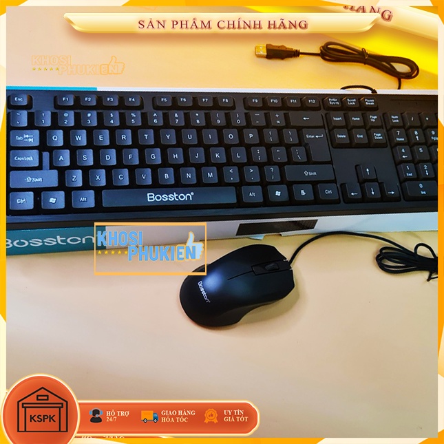 BỘ BÀN PHÍM CHUỘT CÓ DÂY GIÁ RẺ MÀU ĐEN KSPK BT5300
