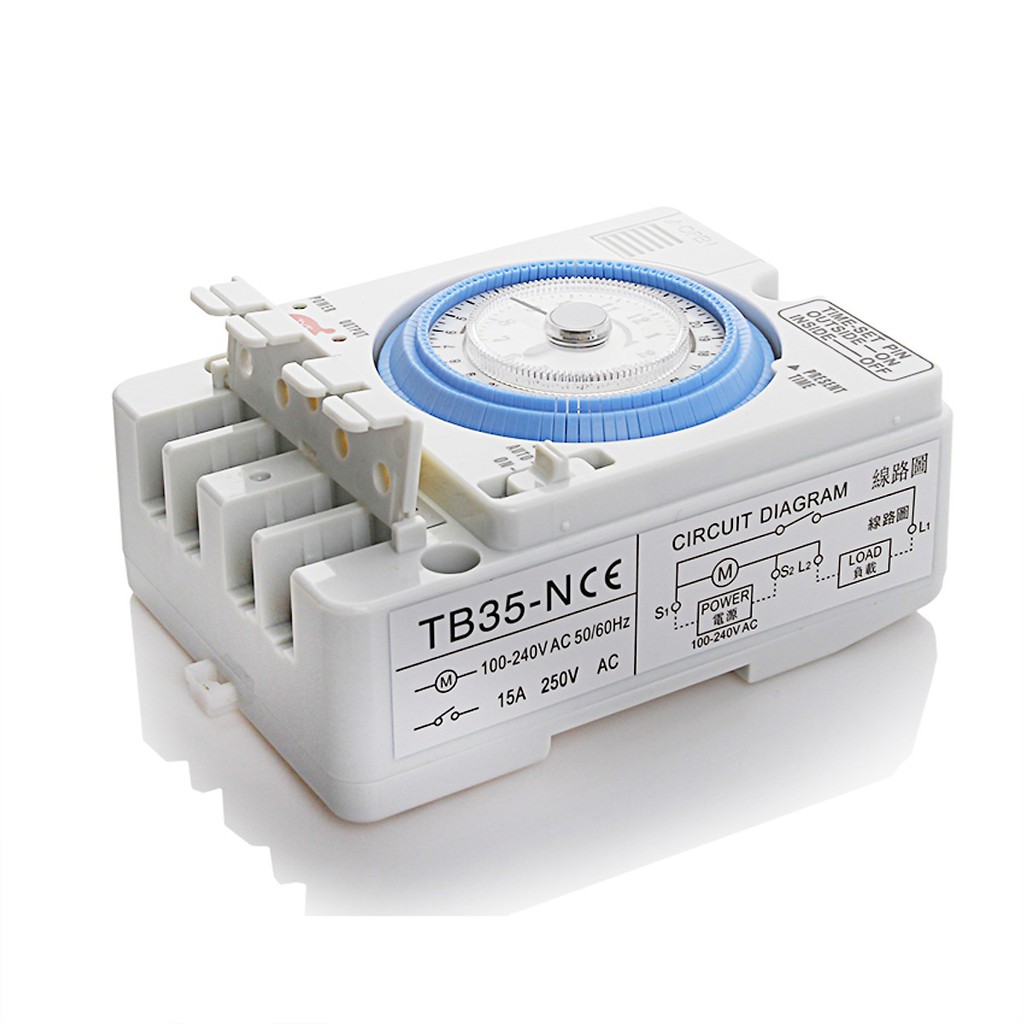 Công tắc hẹn giờ cơ Camsco TB35-N công suất lớn 15A Timer 24H