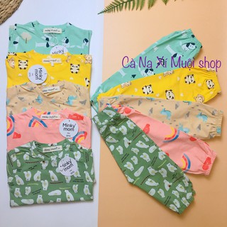 💖FREE SHIP💖[XEM TRƯỚC KHI THANH TOÁN]FULL SIZE 5-19KG Bộ Minky Mom Hàng Chuẩn Túi Zip COTTON Cao Cấp Dài Tay Cho Bé