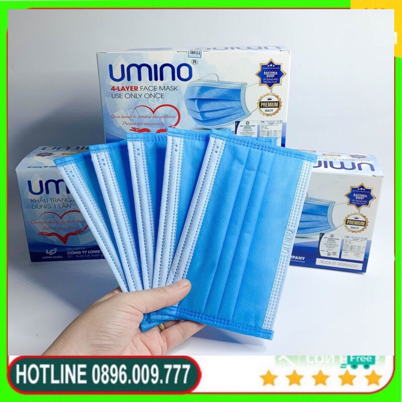 ⚡Hộp 50 cái Khẩu trang y tế 4 lớp chuẩn hiệu AMI