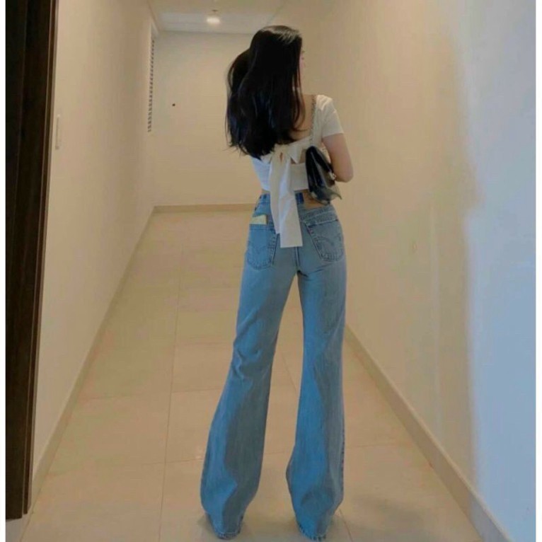 {SP mới - sẵn} - ÁO CROPTOP BODY BUỘC NƠ LƯNG SEXY ĐEN TRẮNG - ÁO CRT NỮ HỞ LƯNG CỘT NƠ PHÍA SAU