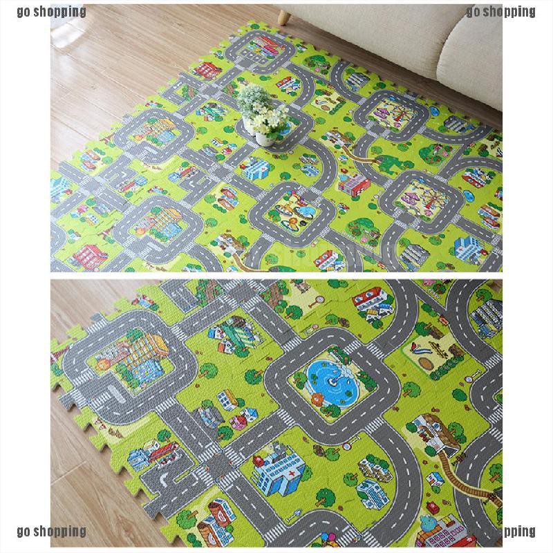 {go shopping}9pcs Baby EVA foam puzzle play floor mat Education traffic route ground pad,