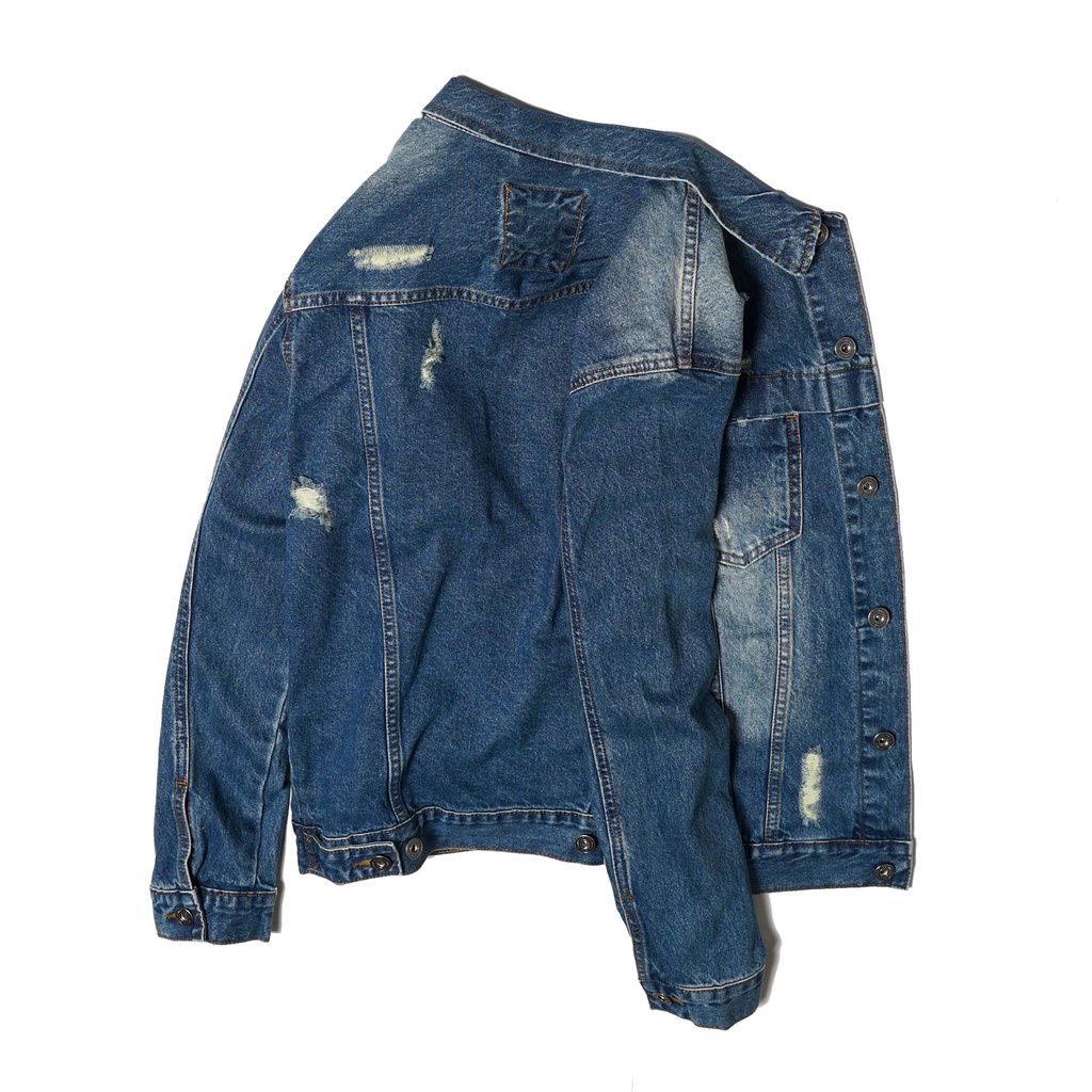 Áo khoác jean cao cấp, demin jacket nam phong cách năng động VNLINE - LABB211