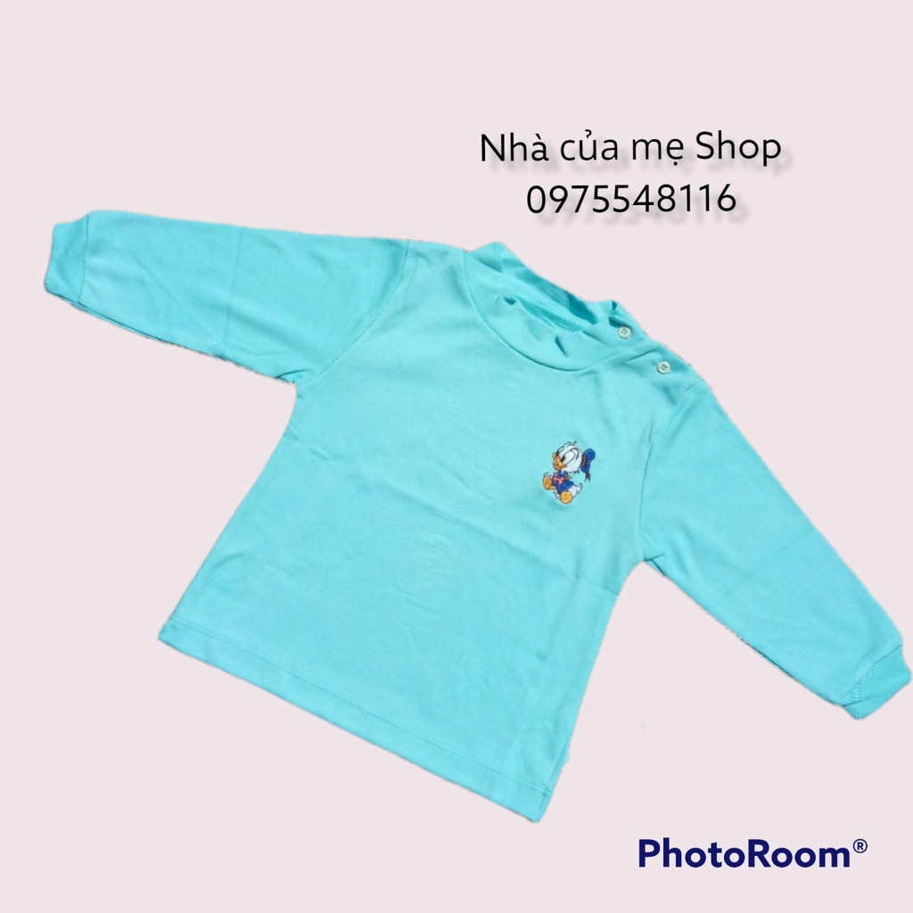 Áo cotton dài tay bo gấu Miatop ( có nút trên vai) cho bé