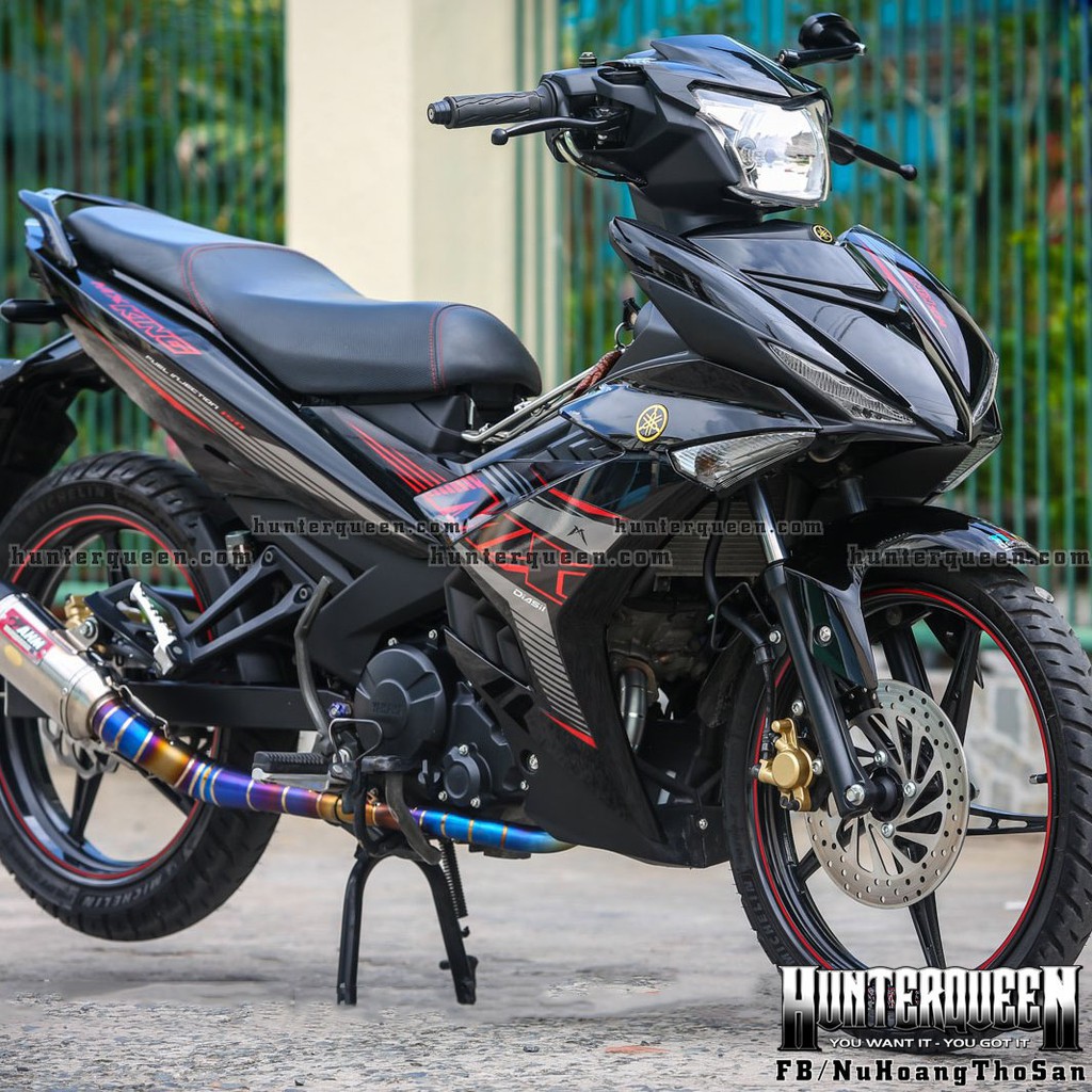 Tem rời MX King 2021. Decal cao cấp, bộ kit dán xe Exciter 150 đen đỏ