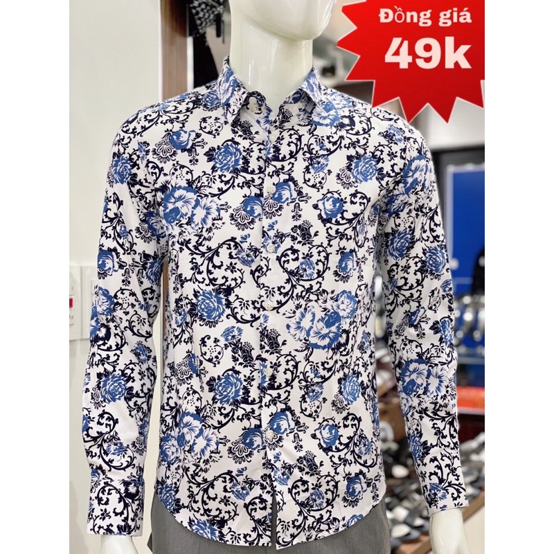 [Đồng giá 49k] Sơ Mi Nam phông cách , hoạ tiết sắc Slae cực sốc chỉ còn 49k