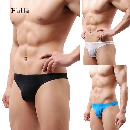 Quần lót nam dạng túi lồi màu trơn gợi cảm
