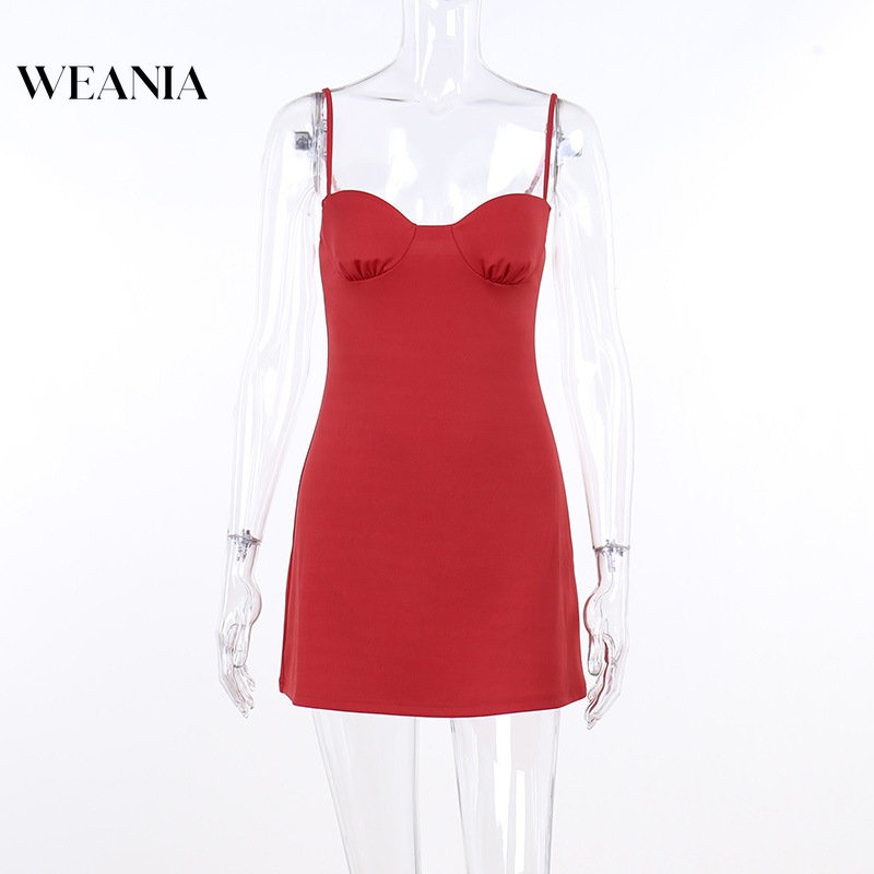 Đầm Hai Dây Hở Lưng Khoét Sâu Gợi Cảm Cho Nữ